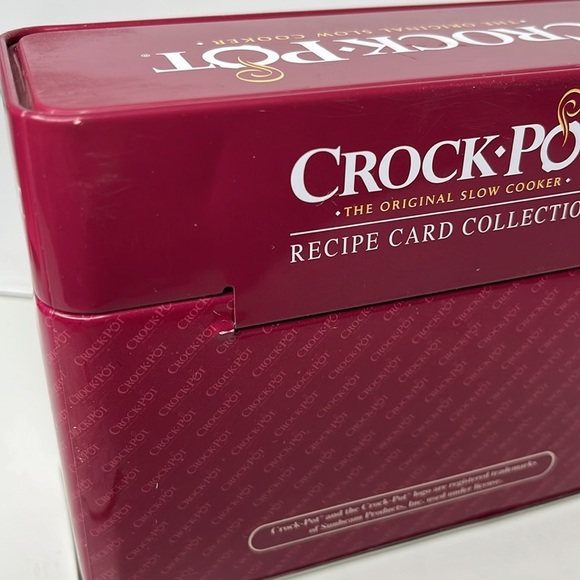 Crock-Pot Recipe Card‎ Collection Tin Box The Original and #1 Brand Slow Cooker - Picture 7 of 8